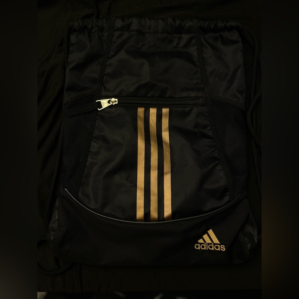 Drawstring Bag with Gold Detailing